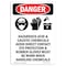 Signmission Safety Sign, OSHA Danger, 7" Height, Hazardous Acid And Caustic, Portrait OS-DS-D-57-V-1304 - alternate 1